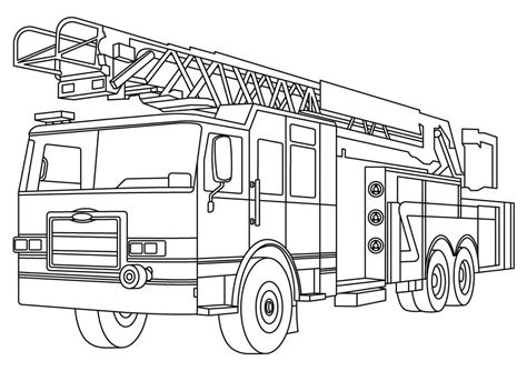 firetruck coloring page printable