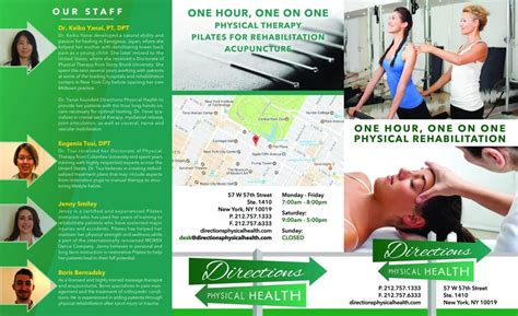 physical therapy brochure design graphics for doctors