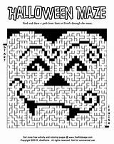 Halloween Maze Kids Coloring Pages Printable Activity Activities Games Sheet Colouring Sheets Printables Print Puzzles Party Pdf Work Word Stuff sketch template