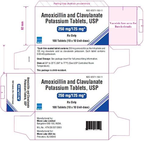 Amoxicillin And Clavulanate Tablets Fda Prescribing Information Side