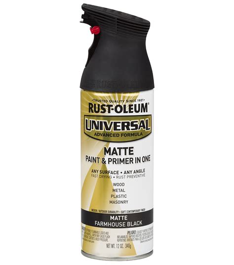 rust oleum universal  surface spray paint matte black joann