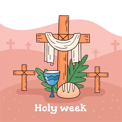 vector hand drawn holy week