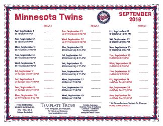 printable  minnesota twins schedule