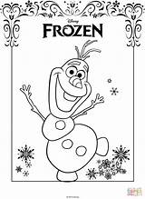 Coloring Olaf Frozen Pages Printable sketch template