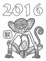 Chinese Year Coloring Zodiac Pages Animals Colouring Monkey Printable Years Cards Lunar Getdrawings Happy Stress Getcolorings Crafts 1015 Visit Life sketch template
