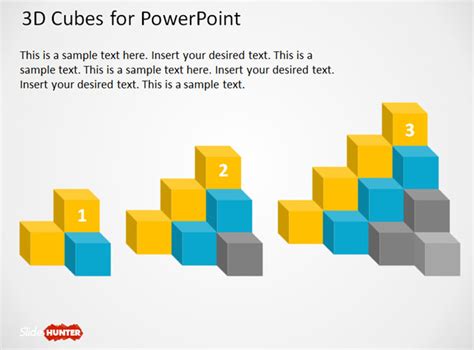cube shapes  powerpoint