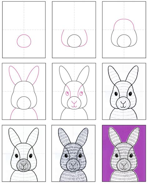 easy   draw  bunny tutorial  bunny face coloring page