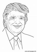 Trump Donald Coloring Pages Draw Drawing Step Printable Kids Politicians Face Print Color Book Pic Info Sketch Tutorials Prints Learn sketch template