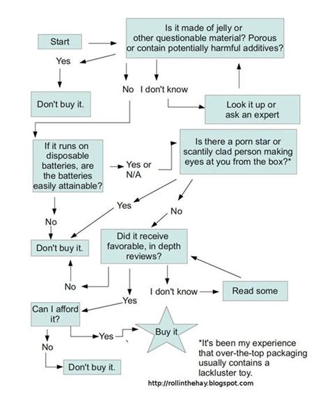 should i buy that sex toy consult this handy flow chart toy