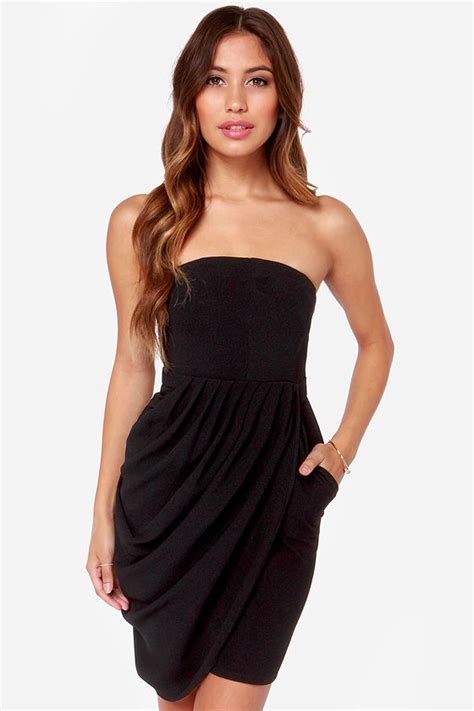 Sexy Black Dress Strapless Dress Lbd 65 00 Lulus