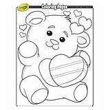 Coloring Crayola Valentine Revere Paul Pages Valentines Print Teddy Bear sketch template