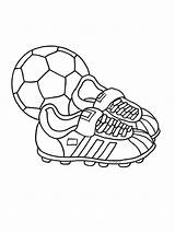 Kleurplaten Voetbal Kleurplaat Voetbalschoenen Voetbalschoen Wk sketch template