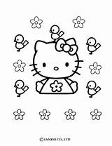 Kitty Hello Birds Coloring Pages Color Hellokids Print Online sketch template