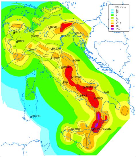 pericolosita sismica del territorio nazionale