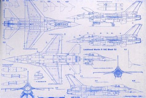Lockheed Martin F16 Fighter Blueprint By Blueprintplace On