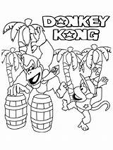 Coloring Donkey Pages Kong Printable Recommended sketch template