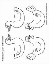 Farm Clothespin Animal Duck Printable Chicken Templates Firstpalette Animals Coloring Pages Template Printables Craft sketch template