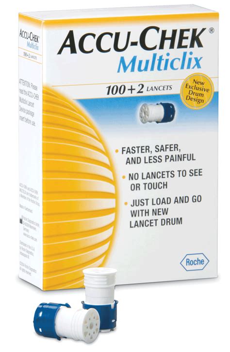 factory sealed lancet drum accu chek multiclix adjustable depth lancets  ebay