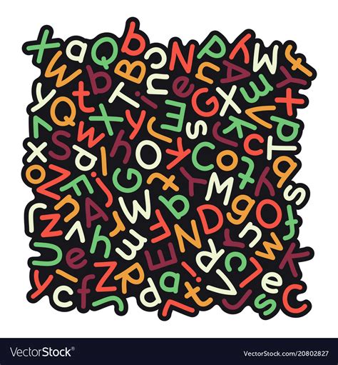 colorful mixed alphabet background royalty  vector image