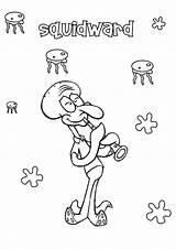 Clarinet Coloring Squidward Pages Blowing Jellyfish Playing Color Netart sketch template