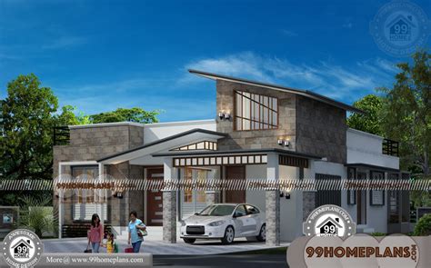contemporary single story house design  veedu plans kerala style