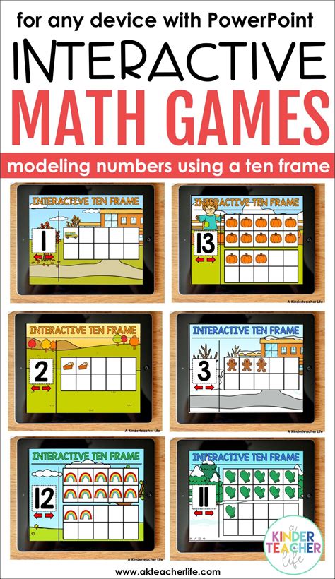 interactive math game  primary students  ten frames students
