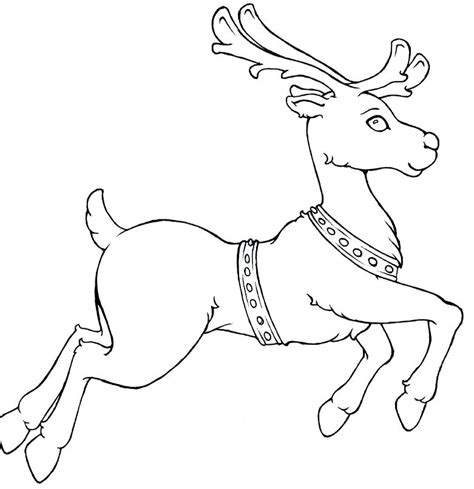 reindeer  sleigh coloring page coloring pages