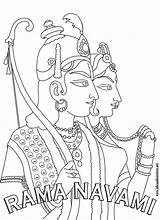 Rama Pages Colouring Sita Kids Navami Trending Days Last sketch template