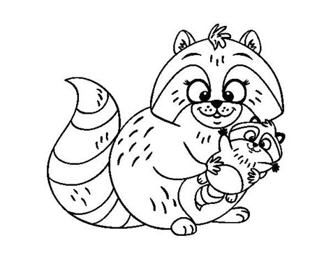 baby raccoon coloring pages  getdrawings