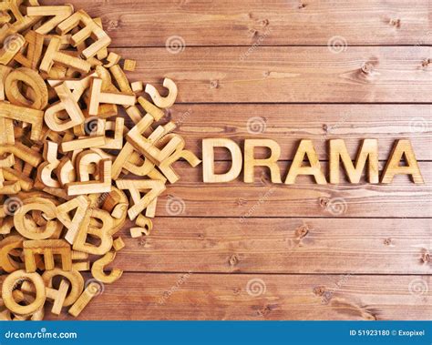 word drama   wooden letters stock photo image  letter