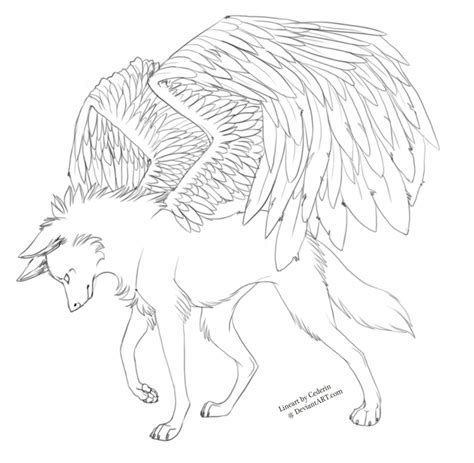 image winged wolf coloring pages png animal jam clans wiki