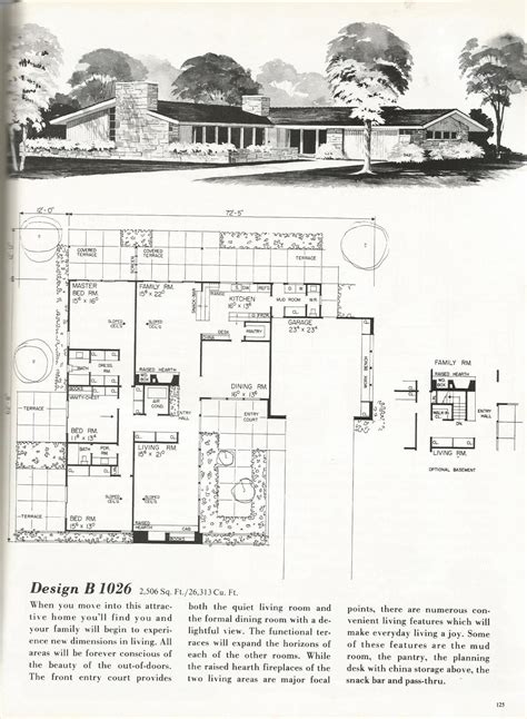 vintage house plans  dimensions  living