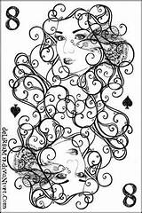 Cards Spades sketch template