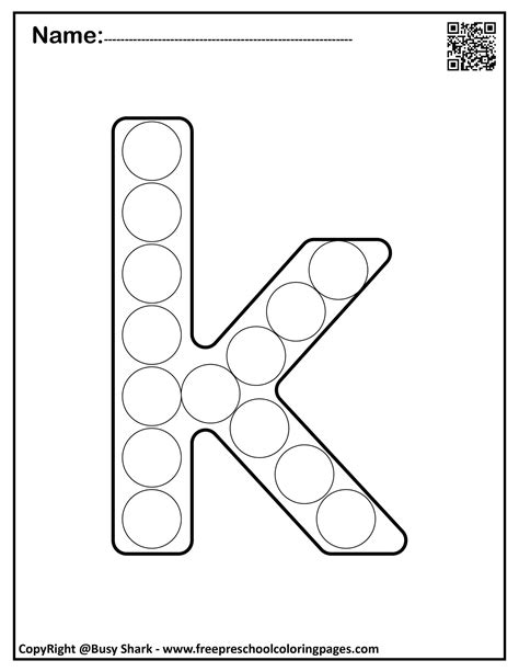 set  letter    dot markers coloring pages