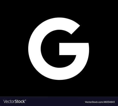 google symbol logo black  white design vector image