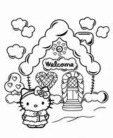 Coloring Christmas Hello Kitty Pages Sheets Natale sketch template