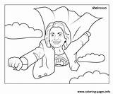 Clinton Coloring Super Woman Hillary Pages Printable sketch template