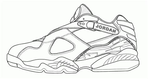 jordan shoes coloring pages coloring home