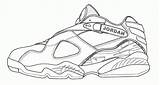 Jordan Coloring Air Shoes Pages Jordans Shoe Michael Sneakers Retro Nike Sheets Colouring Cartoon Sneaker Print Template Dimension 5th Drawings sketch template