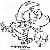 Basketball Dribbling Toonaday sketch template
