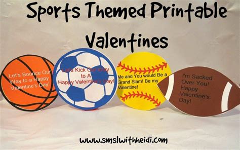 sports themed printable valentines valentines printables sports