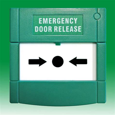 green emergency door release surface mount esp aecp