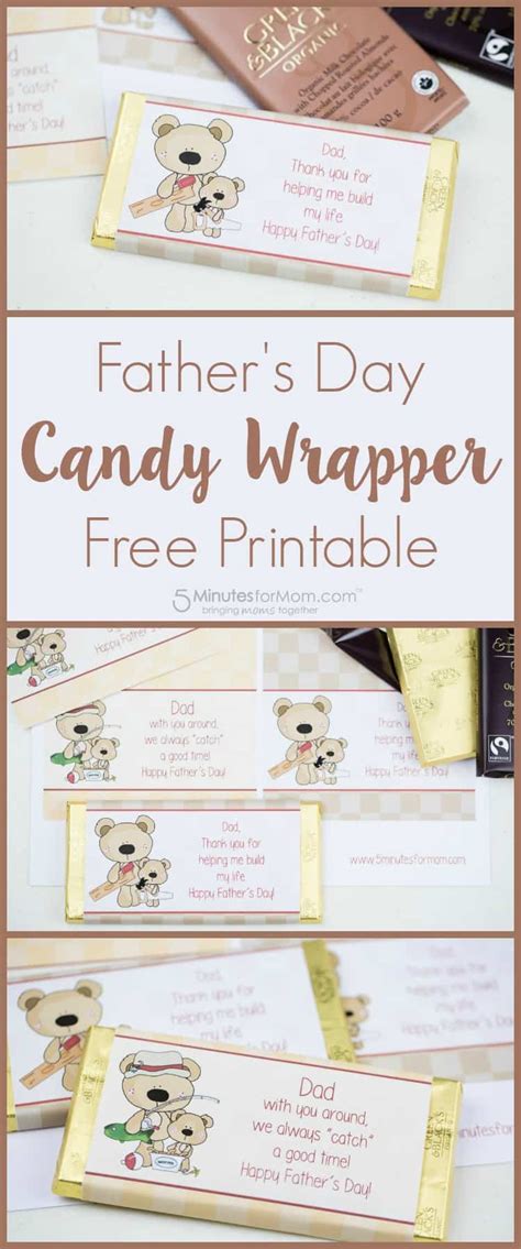 fathers day candy bar wrapper  printable