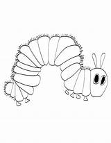 Caterpillar Hungry Coloring Very Pages sketch template