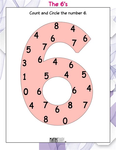 count  circle  numbers math worksheets mathsdiarycom