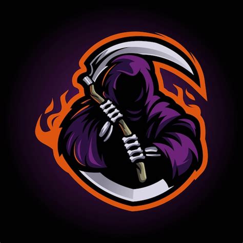 premium vector reaper mascot logo design vector grim reaper illustration   sport