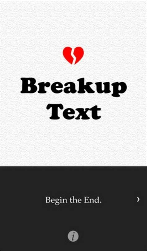 this is what it looks like to dump someone via the breakup text app