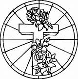 Coloring Pages Christian Kids Cross Mandala Roses Grade Coloring4free Toddlers 4th Sunday Religious Colouring Printable Designs Books Color Embroidery Malbuch sketch template