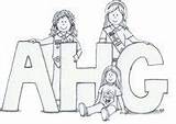 Coloring Girls Heritage American Ahg Pages Tenderheart Visit sketch template