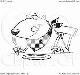 Hungry Muskrat Cartoon Table Clip Royalty Outline Illustration Toonaday Clipart Rf Leishman Ron 2021 sketch template